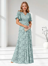 Augday Emmeline Pleated Floral Burnout Dress