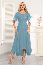 Augday Chiffon Lace Sequins Mother of the Bridesmaid Dresses