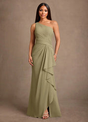 Augday Floy Sheath One Shoulder Chiffon Dress