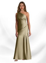 Augday Haifa Mermaid One Shoulder Stretch Satin Dress