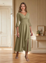Augday Aerynne A-Line Pleated Chiffon Dress