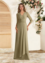 Augday Mayfield A-Line Pleated Chiffon Dress