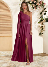 Augday Lancaster A-Line One Shoulder Chiffon Dress