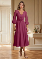 Augday Ana A-Line Lace Chiffon Dress