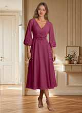 Augday Ana A-Line Lace Chiffon Dress