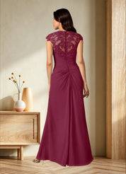 Augday Birdie A-Line Queen Anne Sequins Chiffon Dress