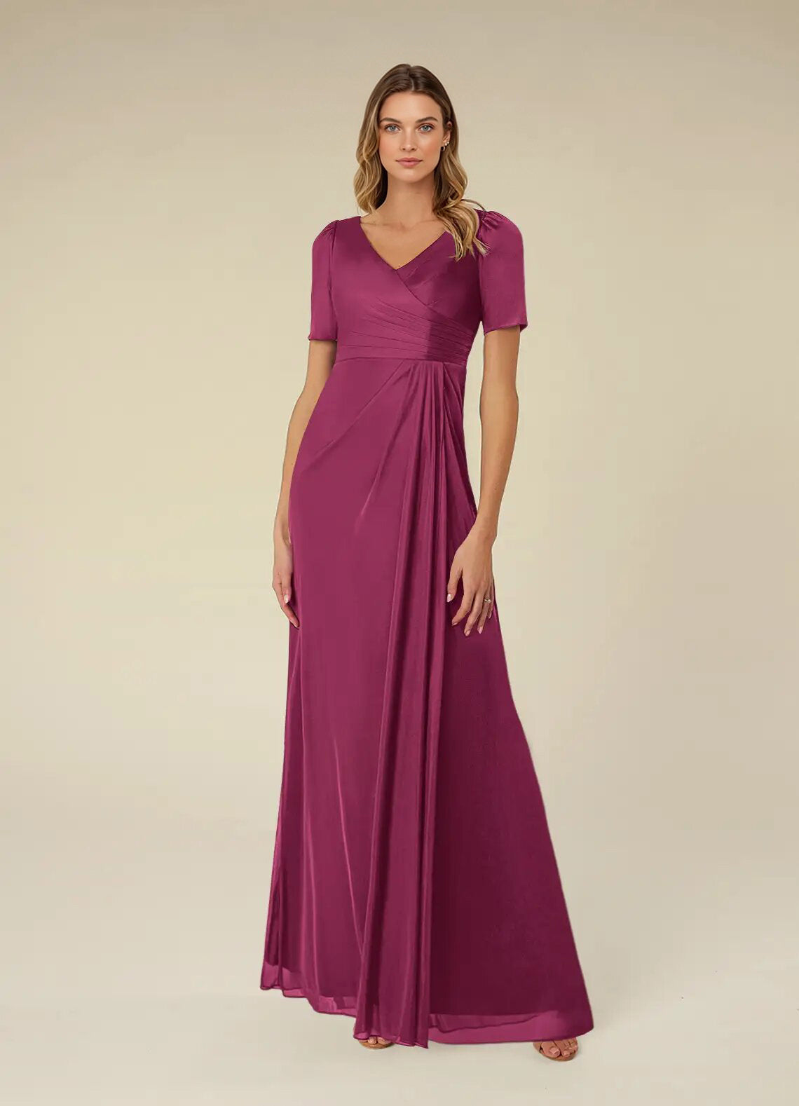 Augday Bessie A-Line Pleated Mesh Dress