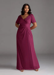 Augday Bessie A-Line Pleated Mesh Dress Plus Size