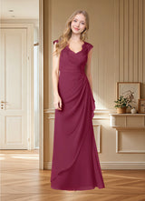 Augday Gladys A-Line Queen Anne Lace Chiffon Dress