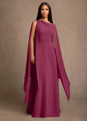 Augday Liddie A-Line Pleated Chiffon Dress