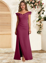 Augday Jettie Sheath Pleated Chiffon Dress