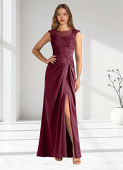 Augday Santa Barbara Sheath Pleated Stretch Satin Dress