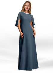 Augday Winnifred A-Line Beaded Chiffon Dress