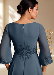 Augday Yorba A-Line Lace Chiffon Dress