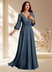 Augday Yorba A-Line Lace Chiffon Dress