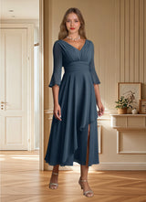 Augday Aerynne A-Line Pleated Chiffon Dress