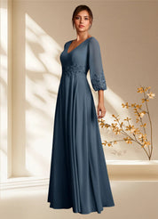 Augday Yorba A-Line Lace Chiffon Dress
