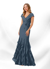 Augday Bailora Mermaid Ruched Chiffon Dress