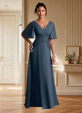 Augday Milliat A-Line Lace Chiffon Dress