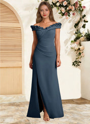 Augday Jettie Sheath Pleated Chiffon Dress