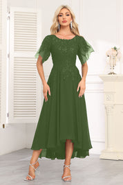 Augday Chiffon Lace Sequins Mother of the Bridesmaid Dresses