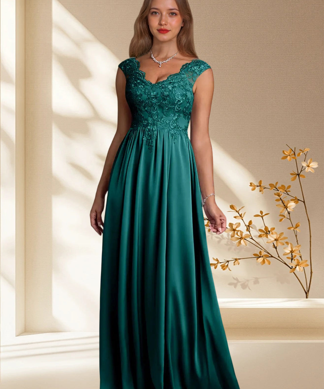 Augday Amethyst A-Line Lace Dress