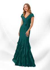Augday Bailora Mermaid Ruched Chiffon Dress