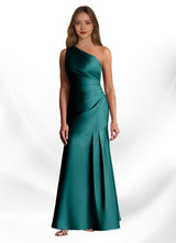 Augday Haifa Mermaid One Shoulder Stretch Satin Dress