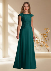 Augday Christi A-Line Lace Chiffon Dress