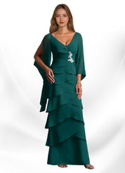 Augday Arabinda Sheath Ruched Chiffon Dress