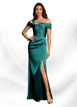 Augday Altonia Mermaid Off the Shoulder Stretch Satin Dress