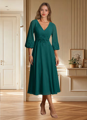 Augday Ana A-Line Lace Chiffon Dress