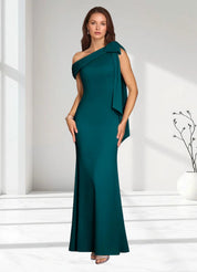 Augday Myers Mermaid Pleated Stretch Crepe Dress