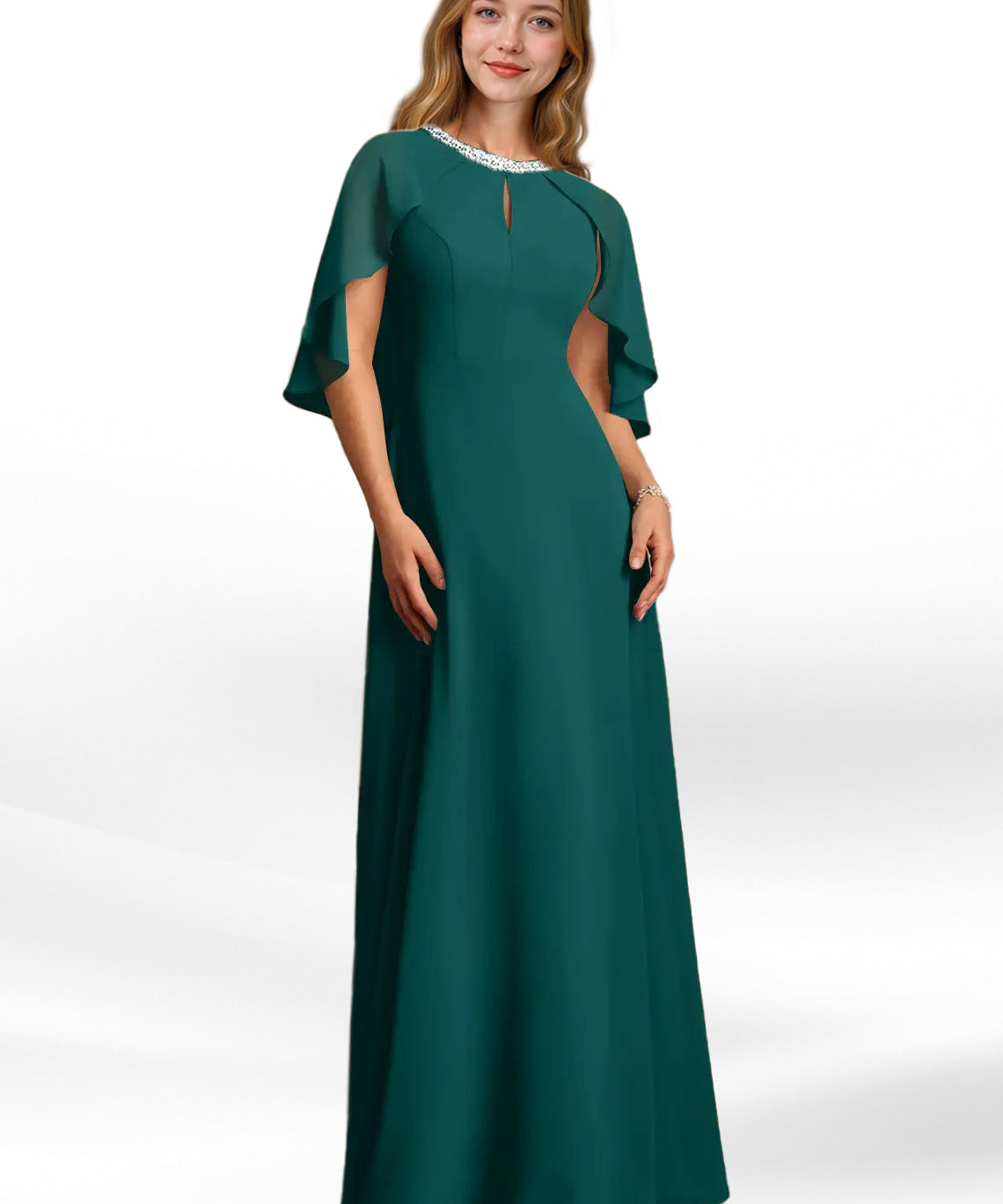 Augday Winnifred A-Line Beaded Chiffon Dress