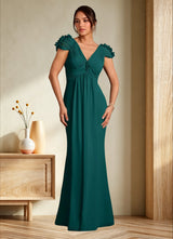 Augday Louella Pleated Chiffon Dress