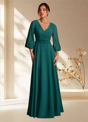 Augday Yorba A-Line Lace Chiffon Dress