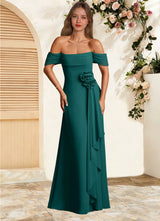 Augday Amherst A-Line Off the Shoulder Chiffon Dress