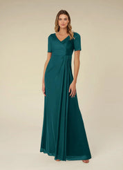 Augday Bessie A-Line Pleated Mesh Dress
