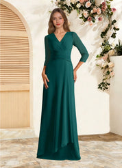Augday Mayfield A-Line Pleated Chiffon Dress