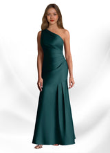 Augday Haifa Mermaid One Shoulder Stretch Satin Dress