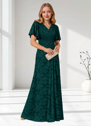 Augday Emmeline Pleated Floral Burnout Dress