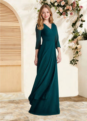 Augday Mayfield A-Line Pleated Chiffon Dress