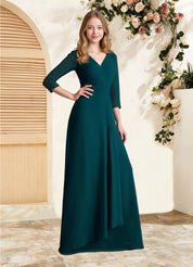 Augday Mayfield A-Line Pleated Chiffon Dress