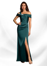 Augday Altonia Mermaid Off the Shoulder Stretch Satin Dress