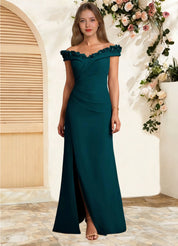 Augday Jettie Sheath Pleated Chiffon Dress