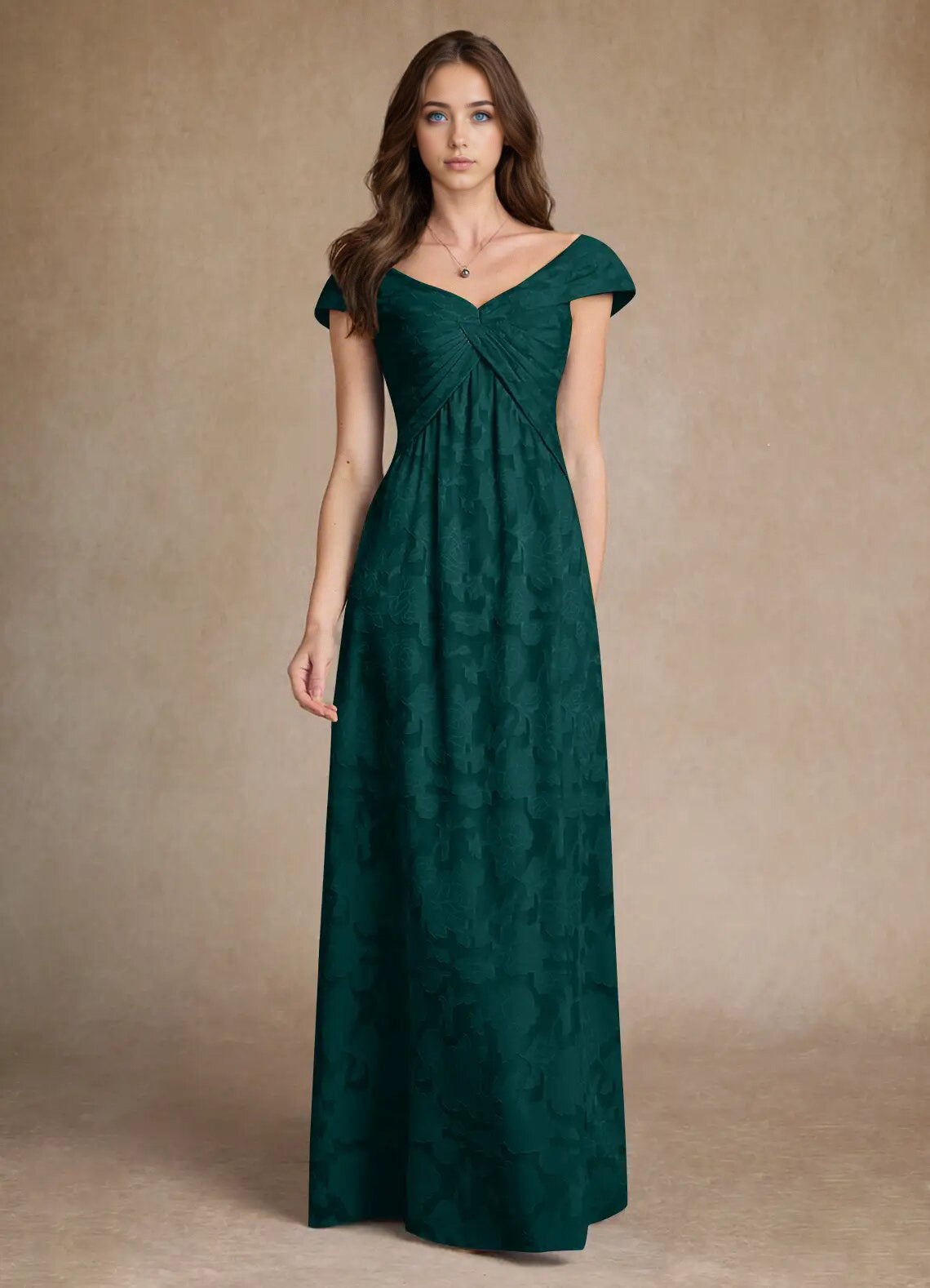 Augday Myrtle A-Line Pleated Floral Burnout Dress