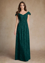 Augday Myrtle A-Line Pleated Floral Burnout Dress