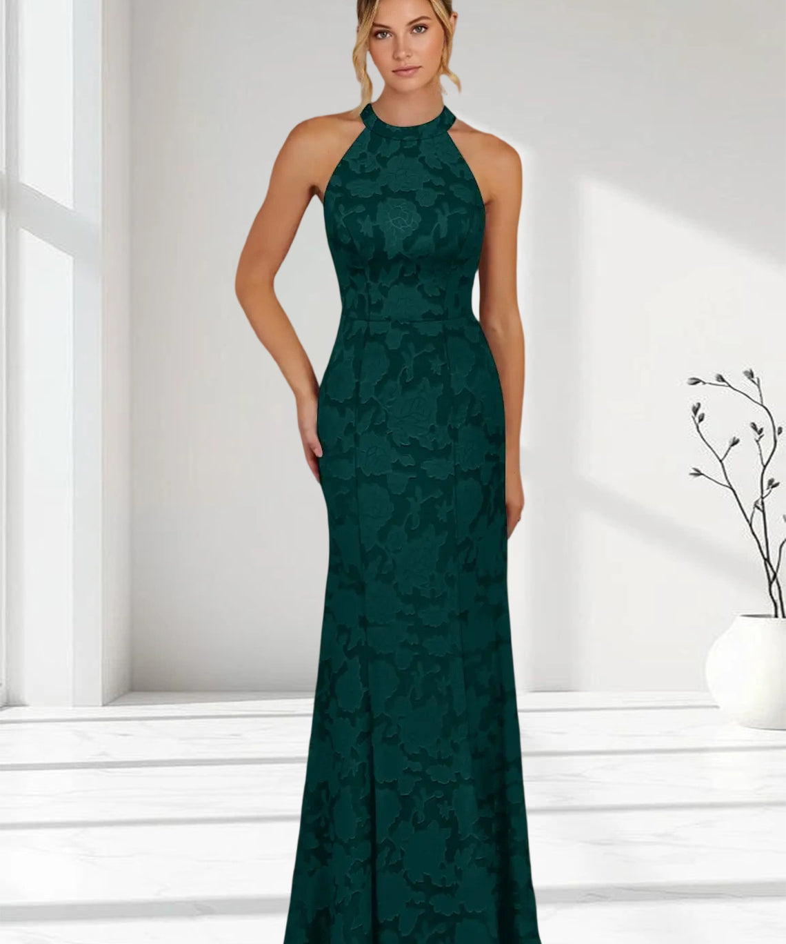 Augday Tyra Mermaid Floral Burnout Dress