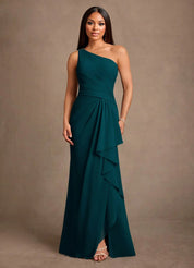 Augday Floy Sheath One Shoulder Chiffon Dress