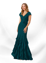 Augday Bailora Mermaid Ruched Chiffon Dress